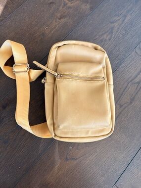 Compact Crossbody Sling Bag in Mustard
